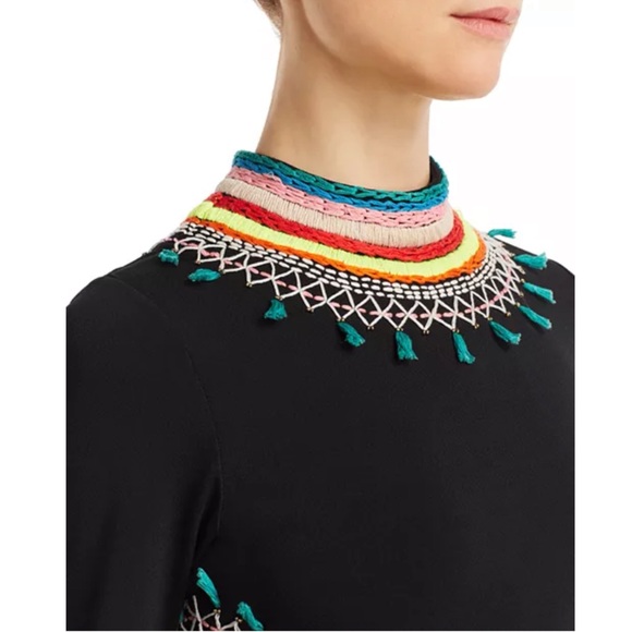 ALICE + OLIVIA Tamson Embroidered Cut Out Mini Dress - Picture 4 of 12